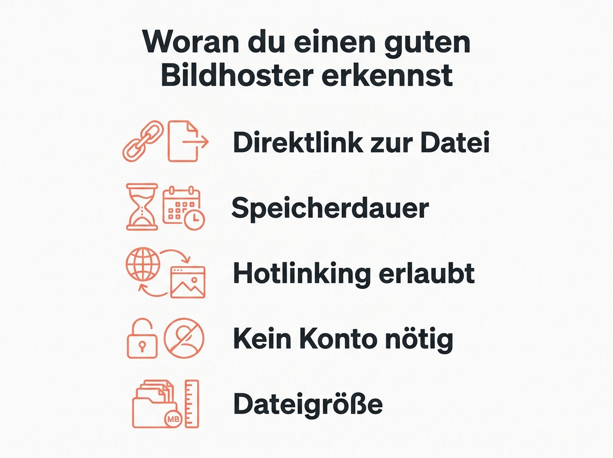 Vergleich kostenloser Bildhoster mit Speicherdauer, Hotlinking und Direktlink